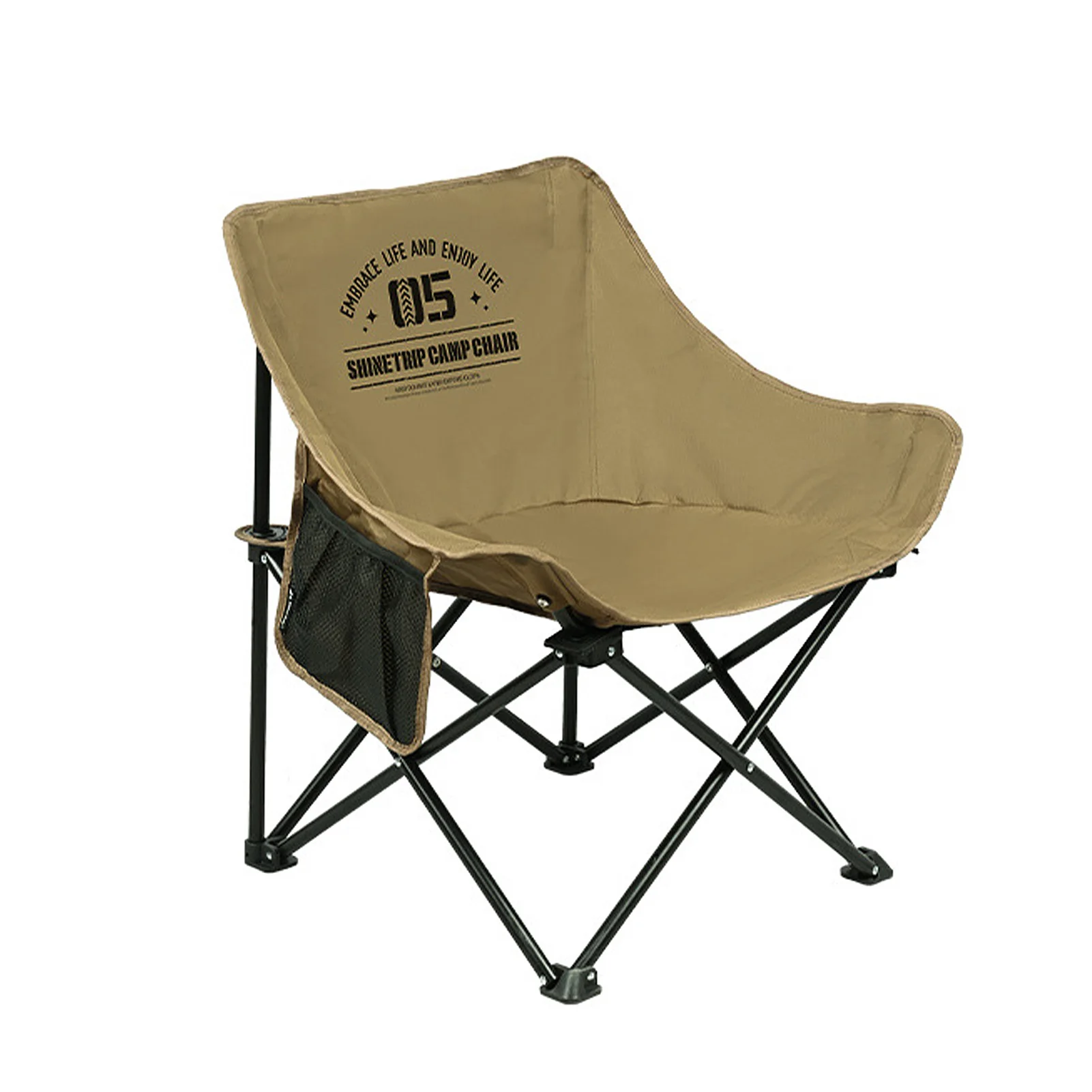 Camping Chair 68CM Wide Seat Lightweight Folding Chair 600D Oxford Fabric For Camping Fishing Outdoor Moon