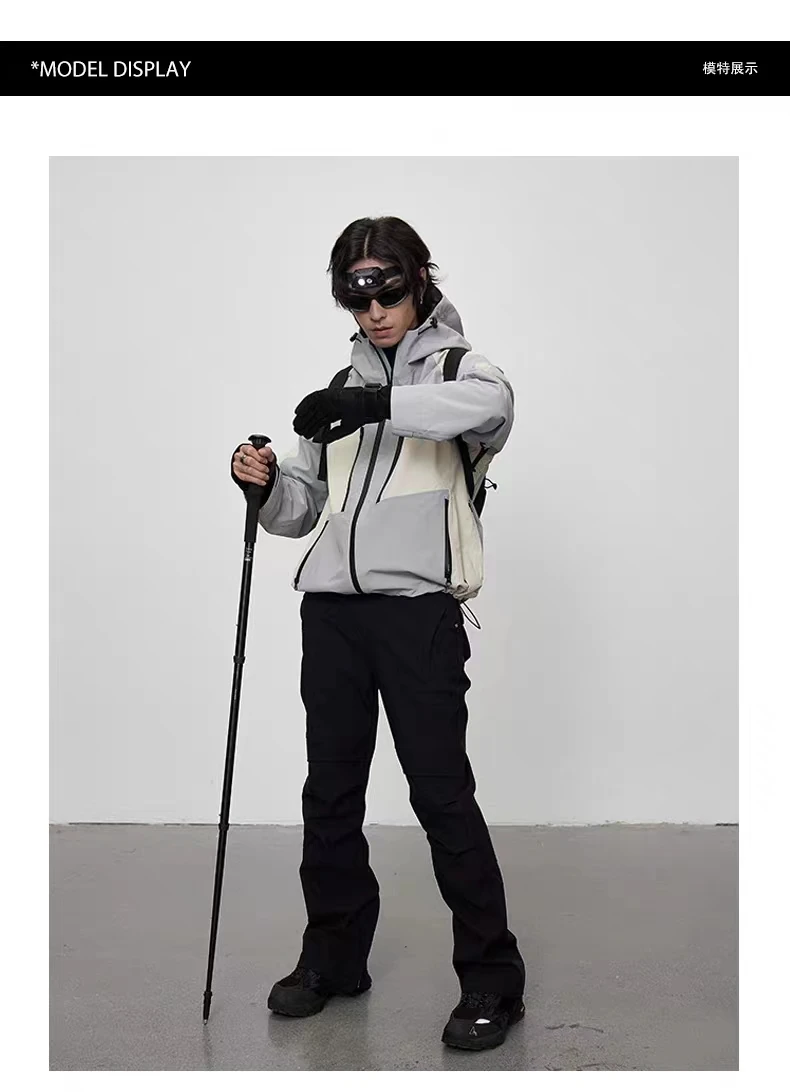 C   23aw sstaGray white assault jacket dwr coating multiple pockets carrying system techwear gorpcore aesthetic