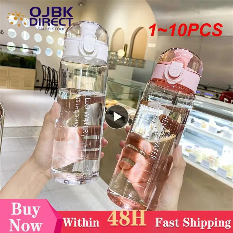 

1~10PCS Summer Easy To Clean Drinking Water Bottle Outdoor Large Capacity Water Cup Reusable Drinking Bottle High Quality