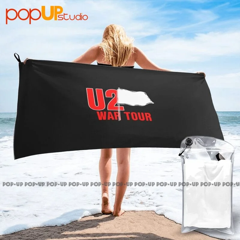 U2 War Tour Concert 1983 P-441 Quick Dry Towel Surf Portable Microfiber Personalized