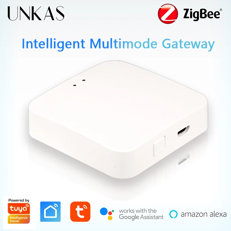 

UNKAS Tuya Zigbee 3.0 Gateway HUB Wireless Bridge Smart Life Remote Control Protocol Alexa Google Home Intelligent Multimode