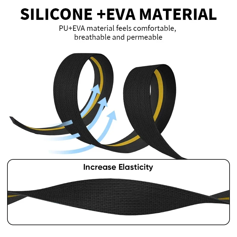 BUCKLOS Road Bicycle Handlebar Tape Silicone Non-slip Shockproof Cycling Bike Handlebar Wrap Soft Comfortable Bicycle Bar Tapes