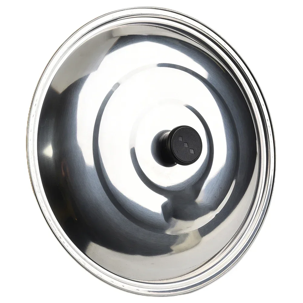 Wok Pan Pot Lids Stainless Steel Lid Replacement Round 32/34/36/38/40cm Cookware Parts Kitchen Cooking Acceessories cookware accessories