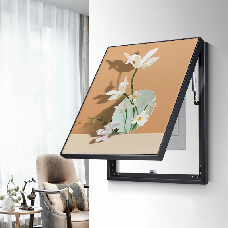 

Скрытая электрическая коробка художественная живопись постер измеритель домашний декор распределительная коробка Гидравлический переключатель скрытая фотография