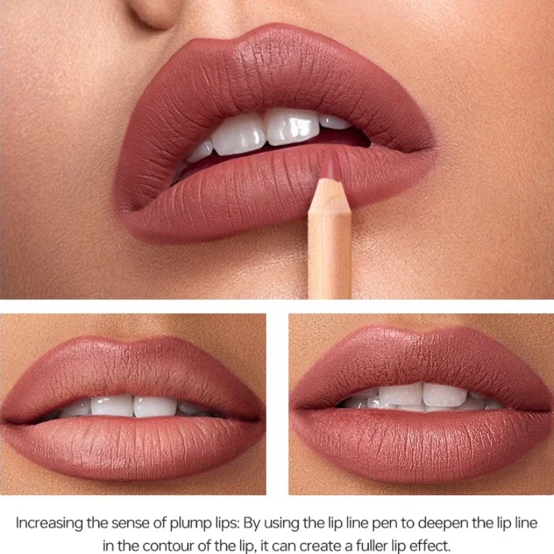 Velvet Matte Lip Liner Set 12pcs Long-Lasting Versatile Shades Lip Makeup Berry Brown Pink Pencil Makeup