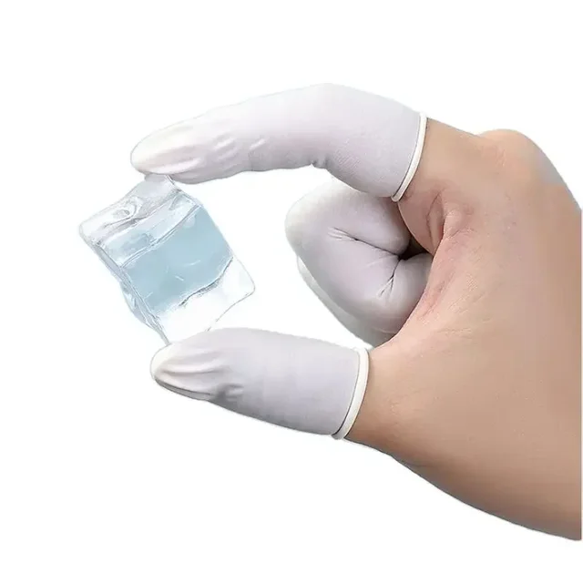 Disposable Fingertips Protector Gloves Natural Rubber Non-slip Anti-static Latex Finger Cots Fingertips Durable Tool Protection 5