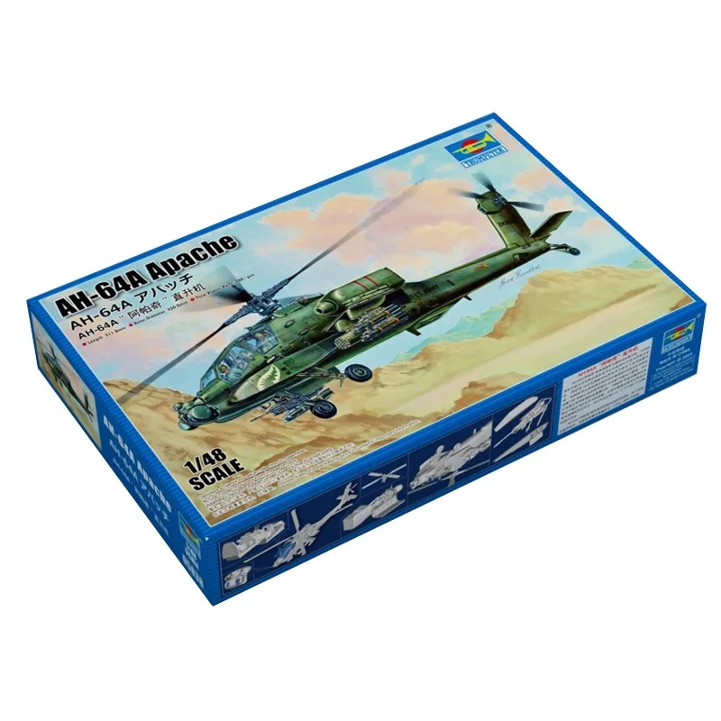 Trumpeter Plastic Scale Model Kit 05838 AH-64A Apache 1/48