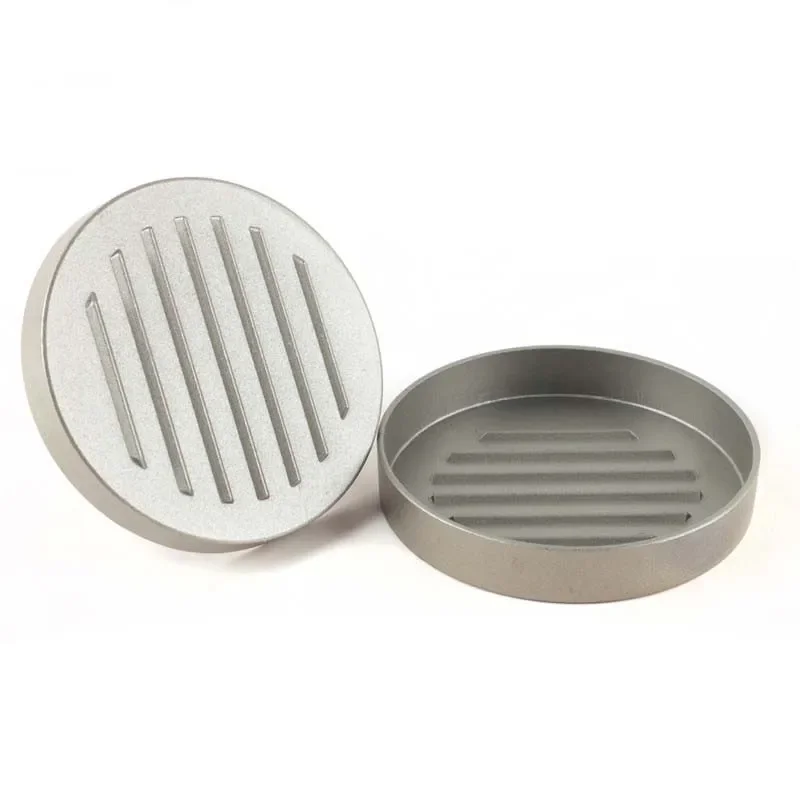 1 Set Round Shape Hamburger Press Aluminum Alloy 11cm Hamburger Meat Beef Grill Burger Press Patty Maker Mold