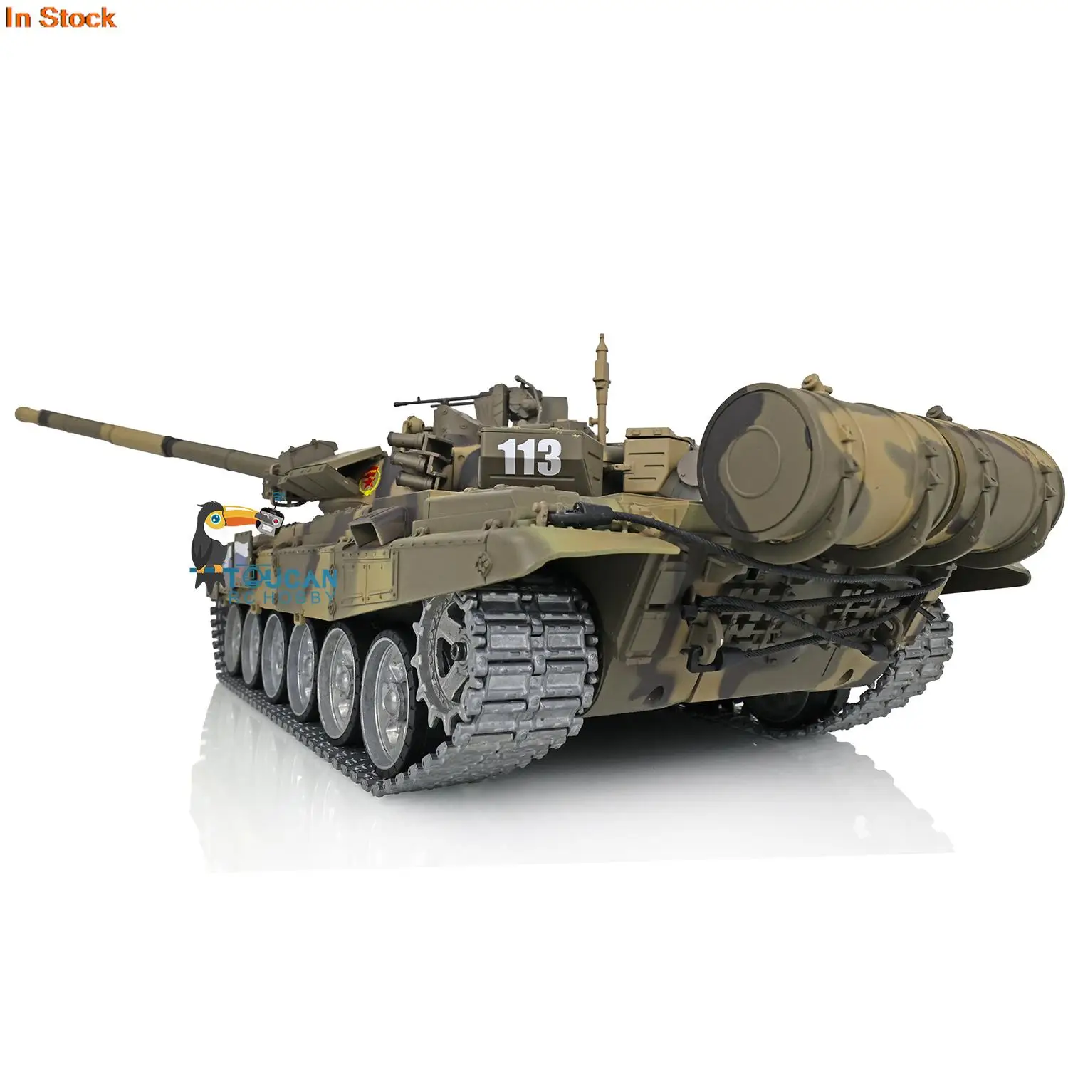 HENG LONG 1/16 7.0 T90 Remote Controlled Tank 3938 360° Turret Metal Tracks W/ Linkages Red Eye Steel Gearbox Army Toys TH17856 3