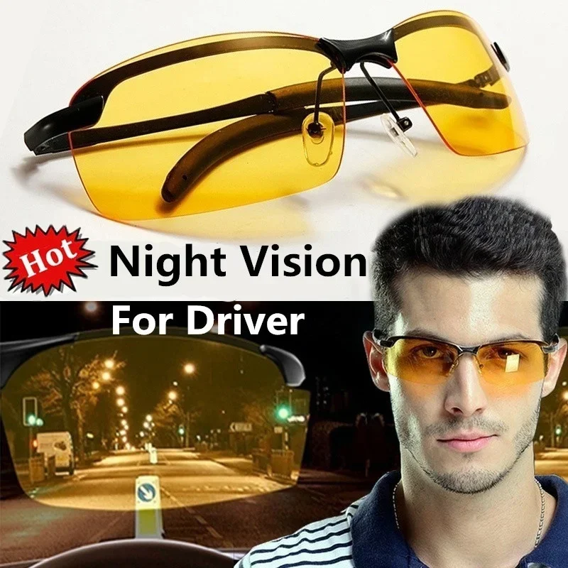 Anti-UV Night Vision Sunglasses Night Vision Glasses Day Night Driving Glasses Sunglasses For Men Polarized Fashion Outside Adult Eyewear