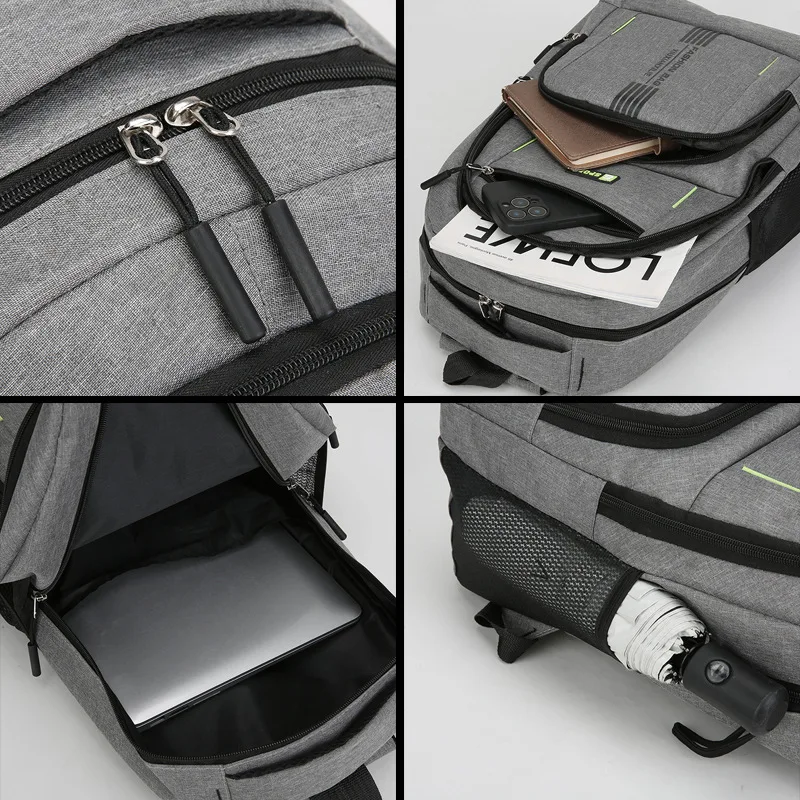 Men's Backpack New Business Commuter Backpack Lightweight Multi-Pocket Leisure Travel Backpack - 2