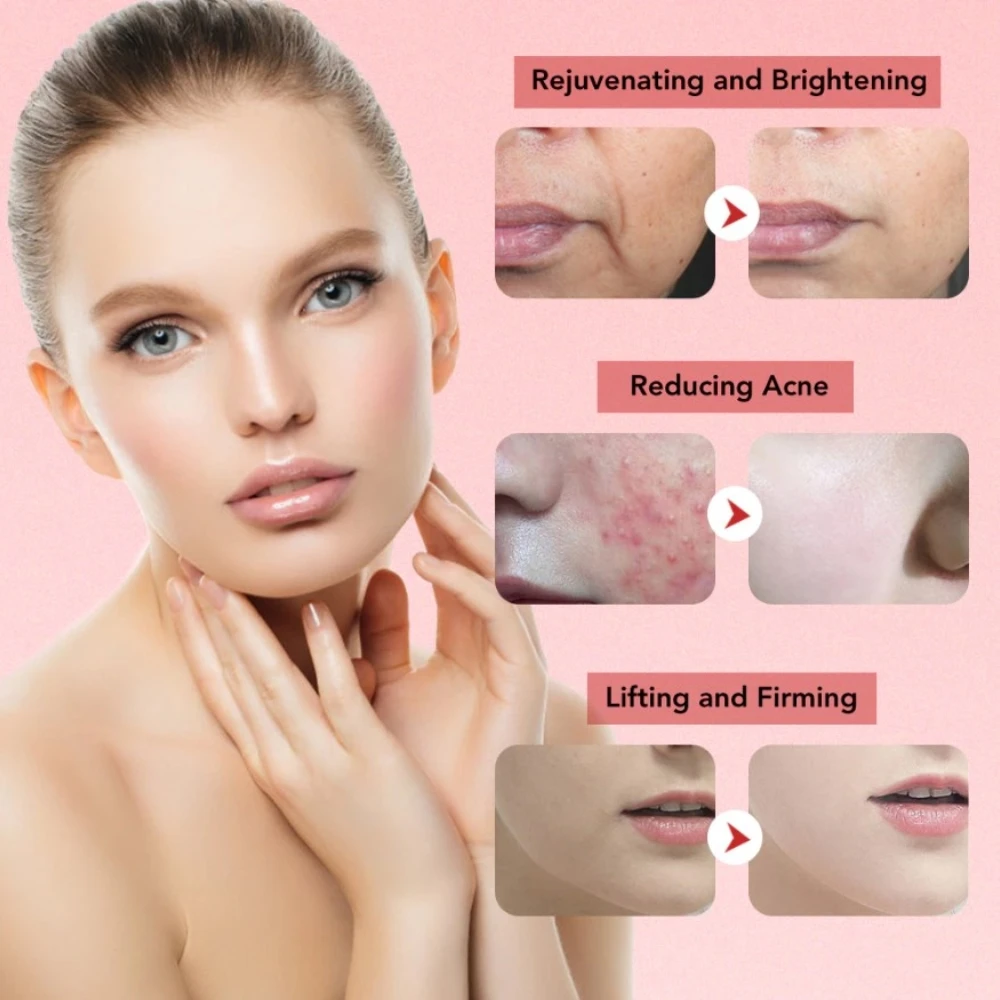 Neck Face Massager Electrotherapy Skin Care Tool Galvanic Facial Massager 5 in 1 Face Lifting Machine Skin Tightening Light Therapy Anti Aging Wrinkle Beauty Device