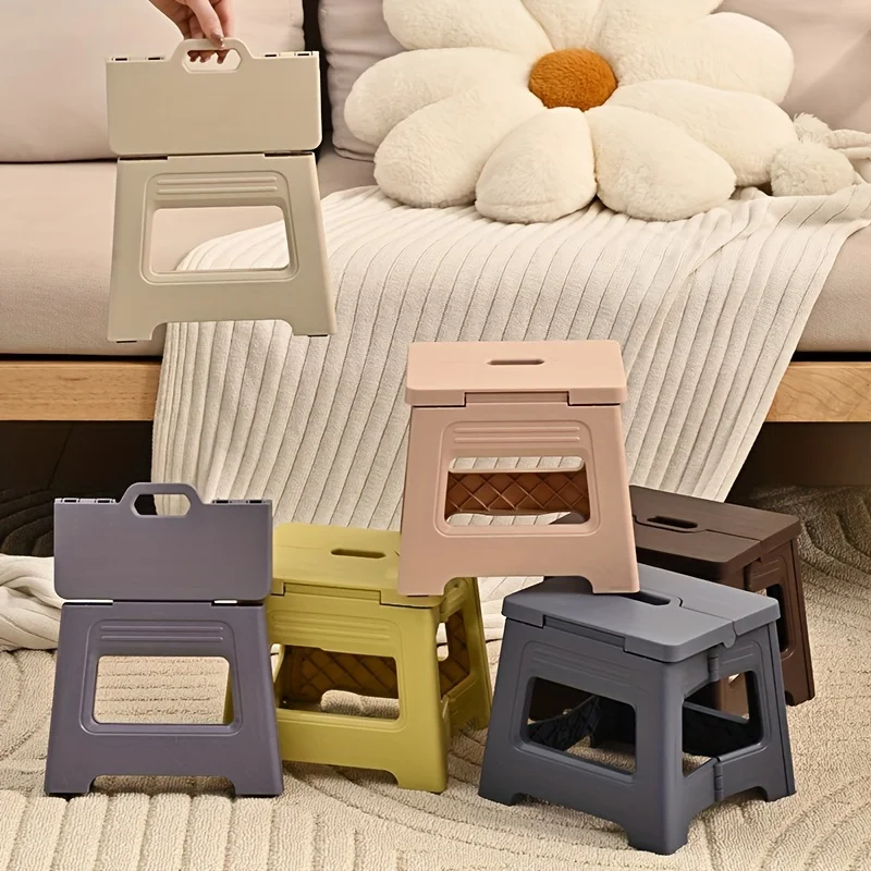 Tabouret pliant portable 1 pièce en plastique durable pour voyages et pêche d'aventure