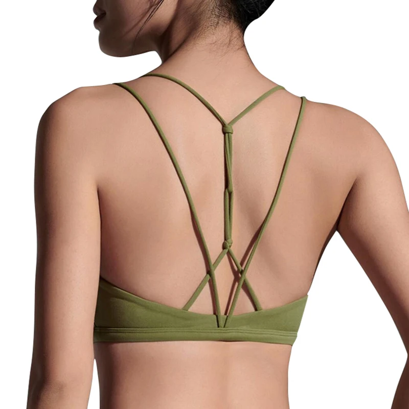 Donne Soft Push Up Imbottito Cool Comfort Smooth Sports Br Sexy Girl Gym Fitness Running Yoga Cross V Bra