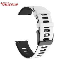 Premium 22mm Leather Watch Strap Wristband Bracelet for 22mm Universal (Silicone 1)