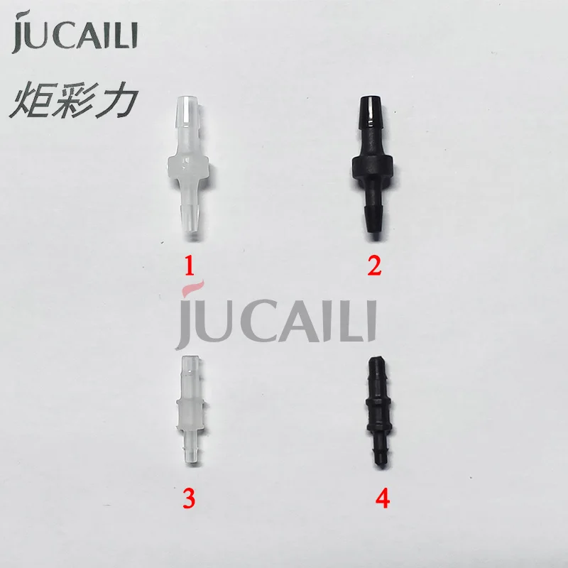 JCL 10Pcs UV Eco Solvent Ink Tube Pipe Transfer Connector Adapter for Epson XP600 Konica Seiko Printhead ink tube 3mm x 4mm for mutoh eco solvent ink tube printers