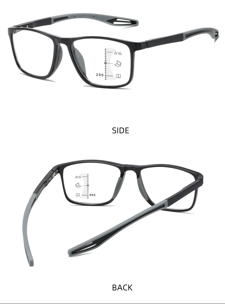 BOYSEEN Neue Mehrzweck-Presbyopie-Brille mit ultraleichtem TR90-Sportgestell, hochauflösendem Fokus und progressivem Multifokus – Detail 13