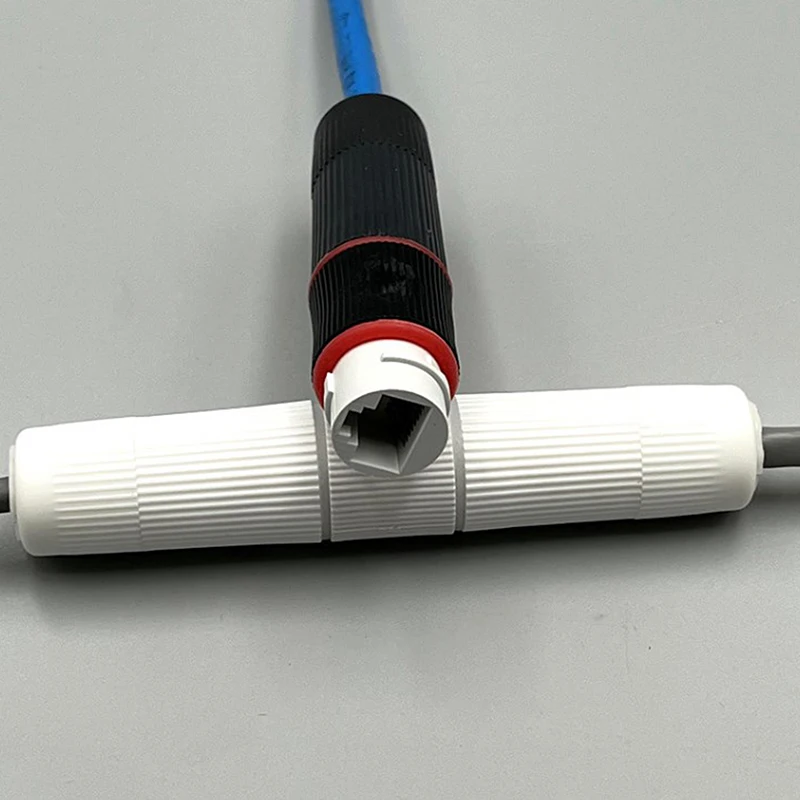 【buji3c】1Pc RJ45 도킹 커넥터 이더넷 네트워크 직선형 방수 IP67 헤더 광대역 네트워크 케이블 익스텐더
