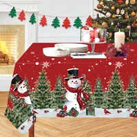 Christmas Tablecloth Merry Chirstmas Decoration For Home 2024 Xmas Snowflake Table Cloth Navidad Noel Notal New Year 2025 Dec 6