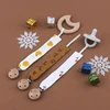 Baby Pacifier Clips Soft Cotton Pacifier Chain Nipple Bracket Holder For Nipples Toddler Toy Dummy Clip Baby Shower Gift 4