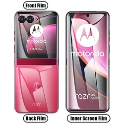 3 - in - 1 Full Cover Clear HD Hydrogel Screen Protector Film - Moto Razr 2022 (3IN1 Hydrogel Film)
