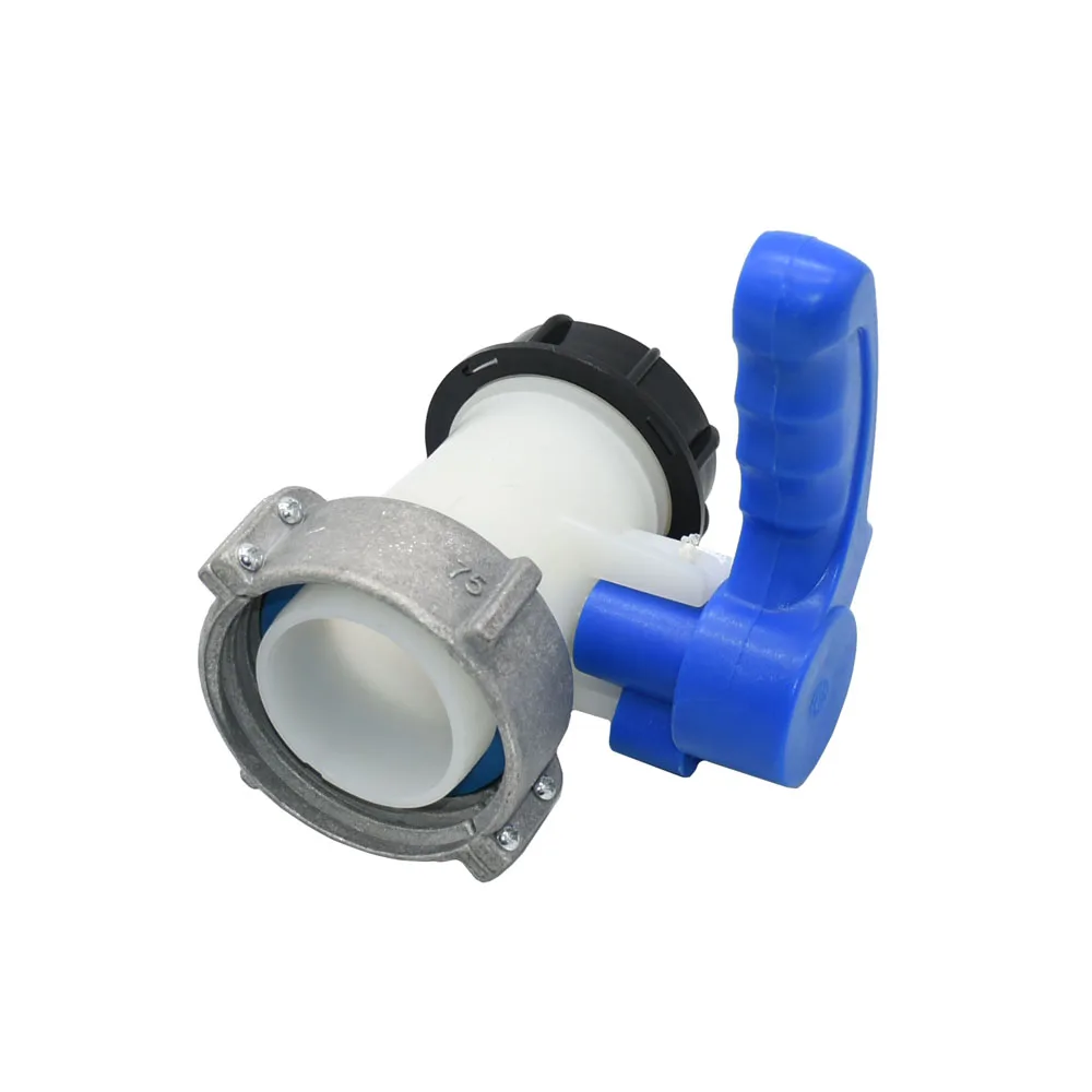 1000L Ton Barrel Valve Fitting 75mm 80mm To S60x6mm IBC Tank Adapter G2 Thread Valve Coupling For Outdoor Rain Bucket