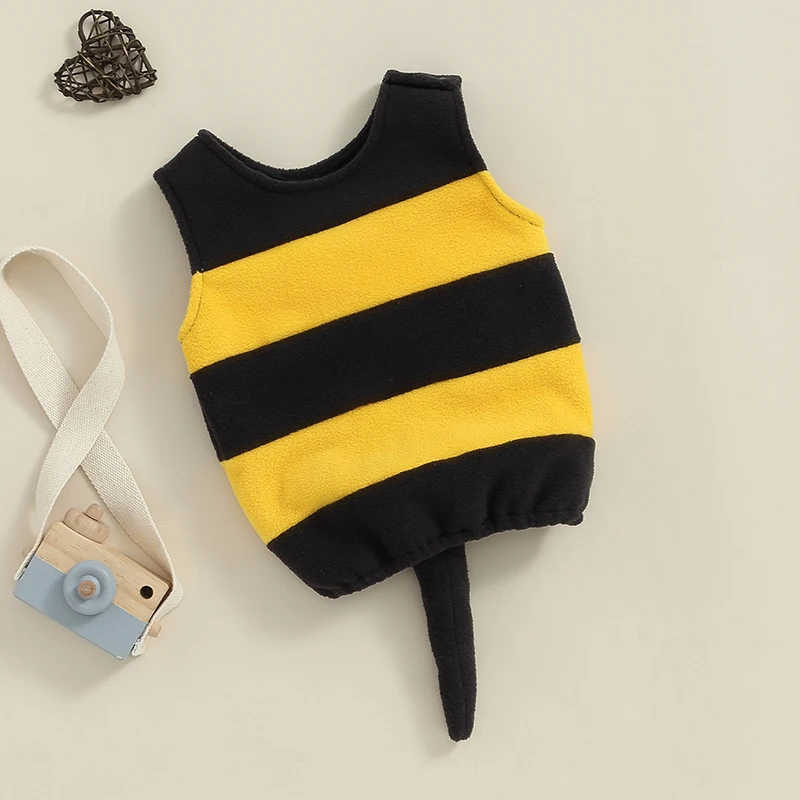 Infant Baby Fall Outfits Baby Girl Boy Bees Romper Set Baby Festival Clothes Baby Halloween Costumes 3