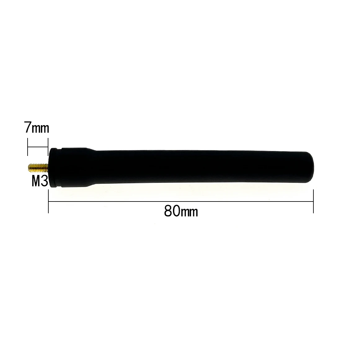 1pc 2.4G/4G/433Mhz/450Mhz/470MHZ Copper Pillar Antenna M3 Thread Aerial 80mm Long Antenna