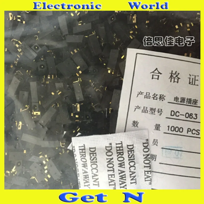 

500pcs DC-063/DC-027A 0.65mm 3-Pin SMD DC Power Jack Socket DC Receptacle