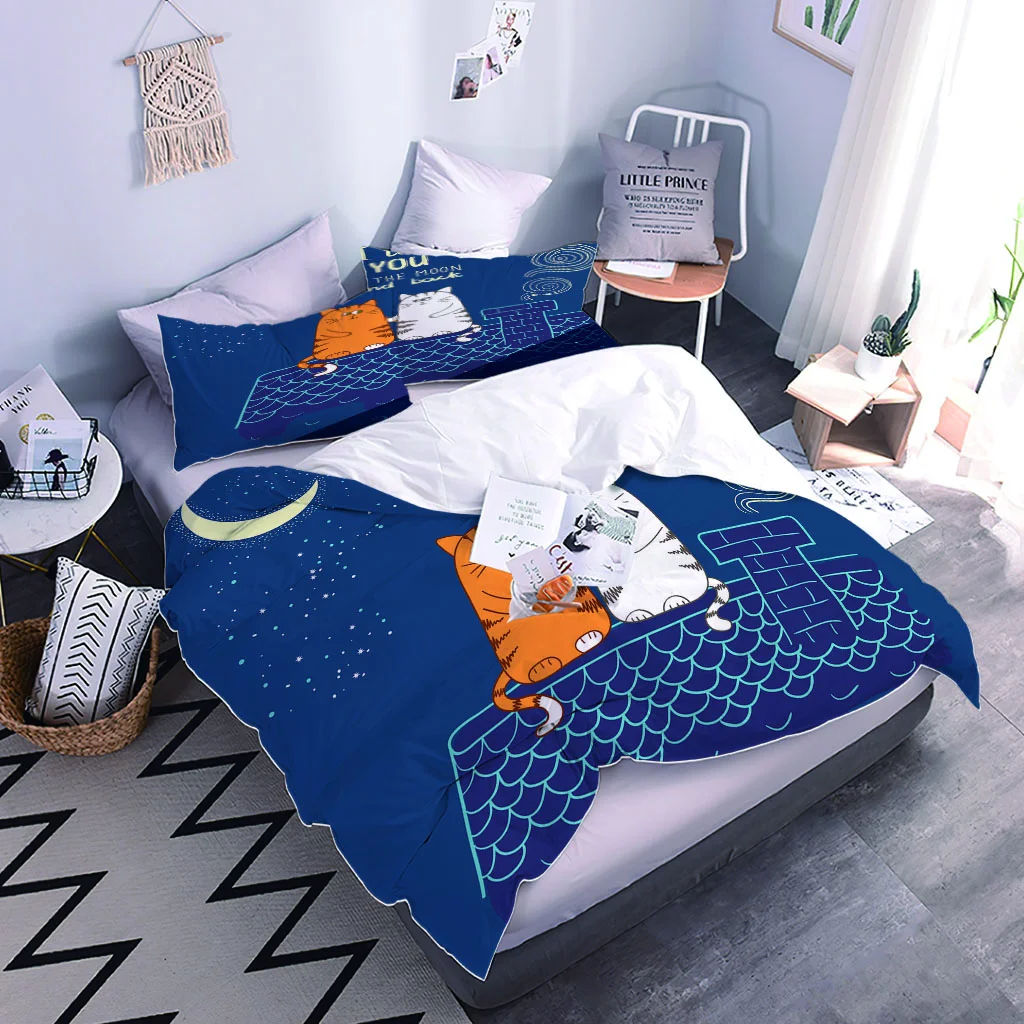 

3D digital printing fruit style a variety of boys and girls bedding three-piece four-piece duvet cover single bed cover