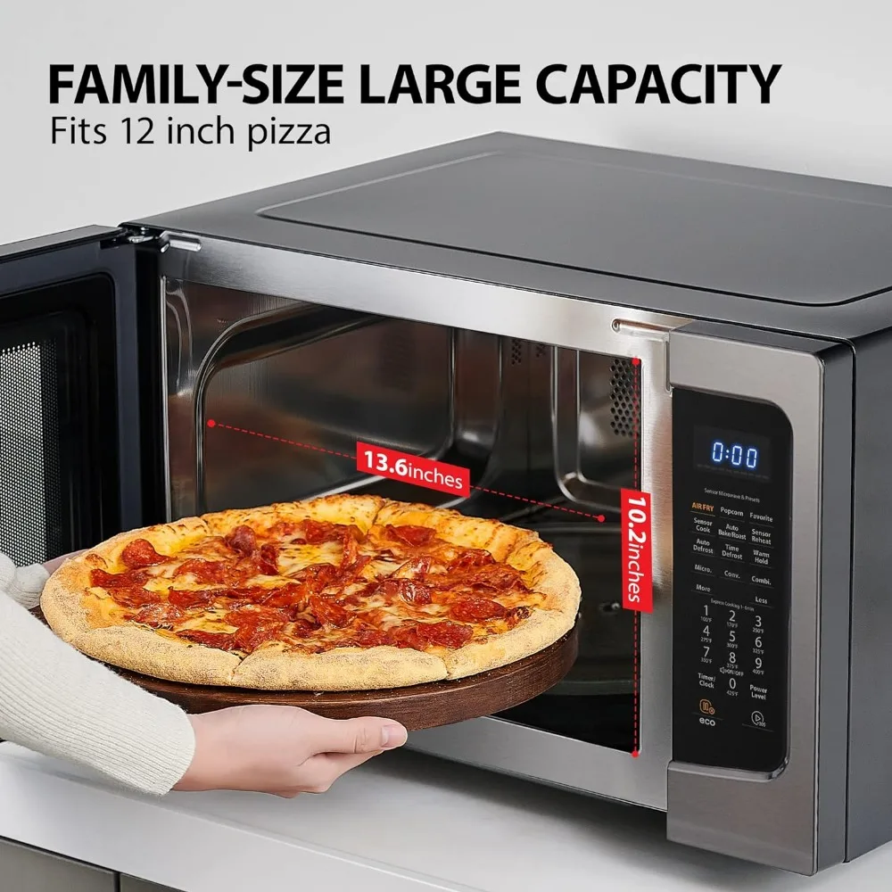 4-in-1 ML-EC42P(BS) Countertop Microwave Oven, Smart Sensor, Convection, Air Fryer Combo, Mute Function, Position Memory