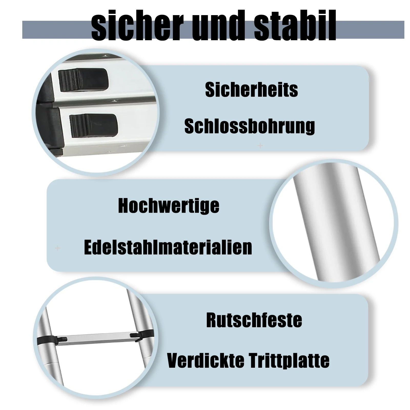Extended telescopic ladder positioned for outdoor work