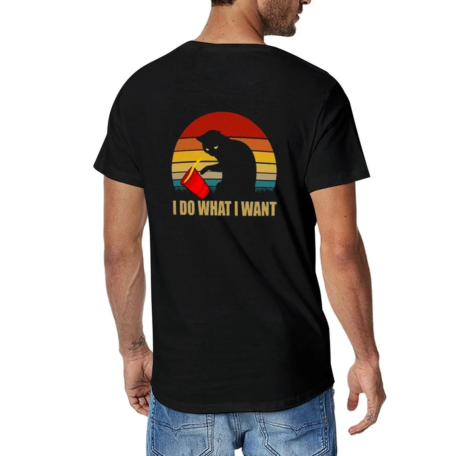 

Cat I Do What I Want T-Shirt plus size tops sweat t shirts for men cotton