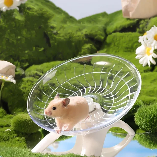 Small Pet Silent Running Practice Wheel Hamster Mouse Hedgehog Parrot Exercise Wheel for Small Animals Quiet and Safe Choice 3