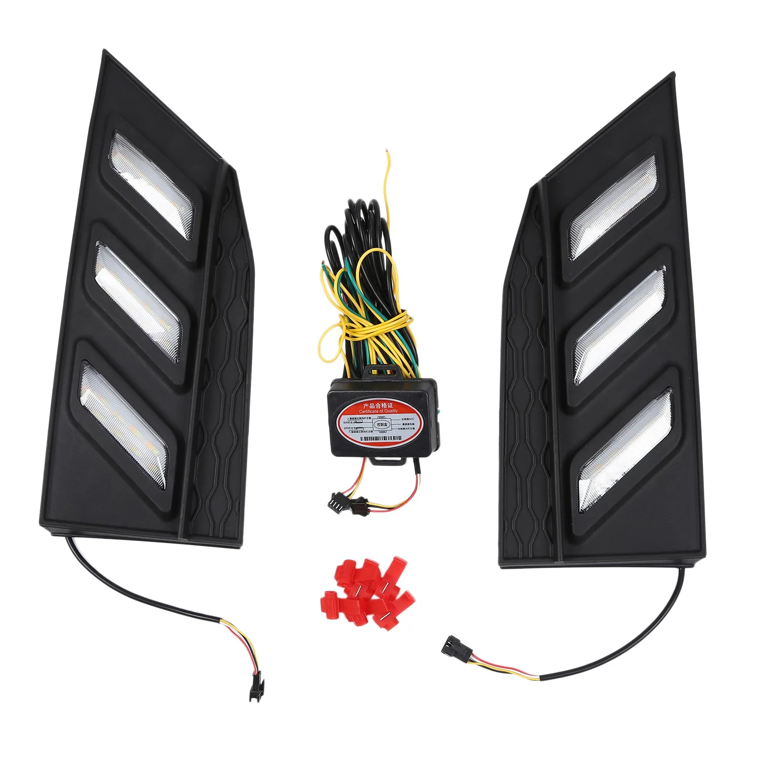 

Car Flashing 1 Pair LED DRL for Honda Civic 2019 2020 Sedan with Moving Signal Led Fog Lamp Cover Daytime Running