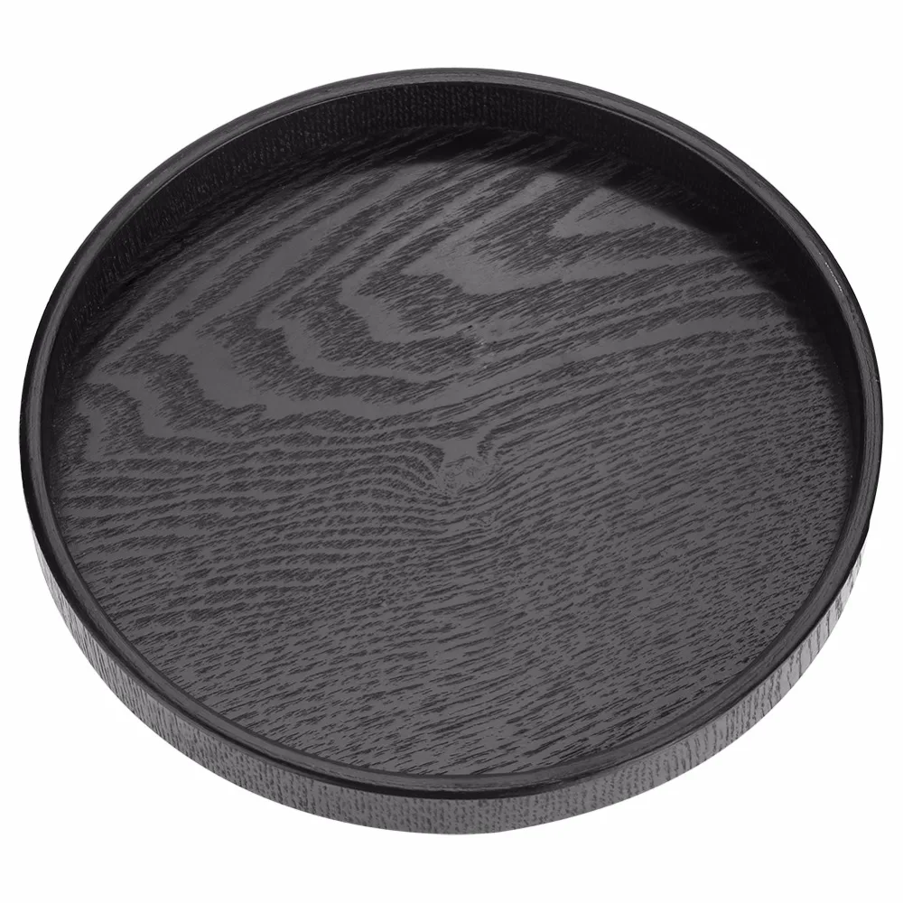 Tea Tray Wooden Serving Tray Wood Tea Tray Round Coffee Snack Food Meals Serving Tray Kitchen Restaurant Chinese Tea Serving Bamboo