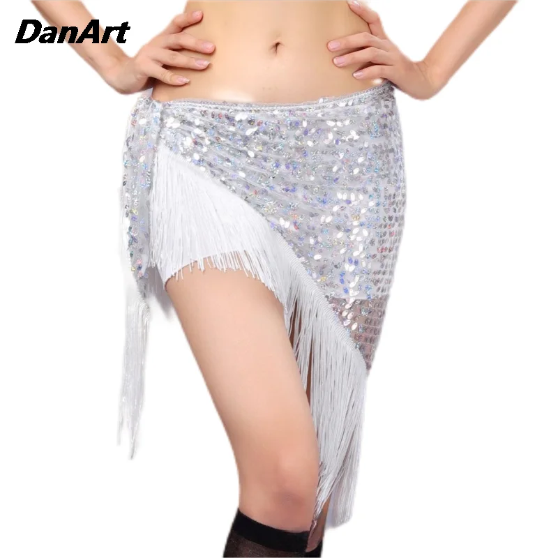 

Belly Dance Waist Chain Skirt Women Sequins Hip Scarf Ladies Tassel Wrap Hip Skirt Female Shiny Scarf Indian Waist Scarf Skirt