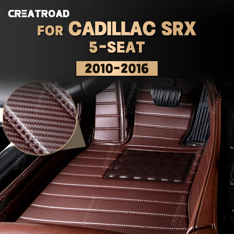 

Коврики из углеродного волокна на заказ, коврики для Cadillac SRX на 5 мест 2010-2016 15 14 13 12 11 футов, коврик, аксессуары для интерьера автомобиля