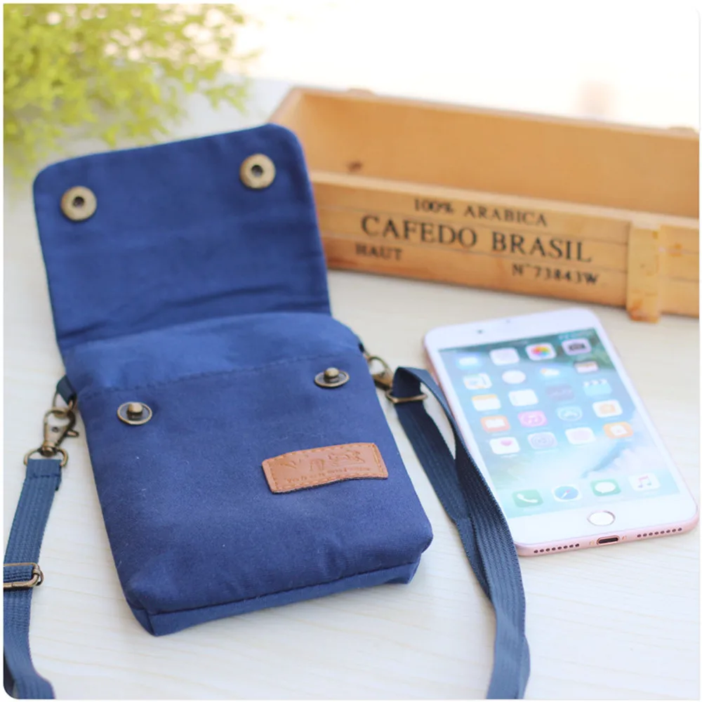 Canvas Women's Coin Purse Shoulder Crossbody Bag Brands 2024 Ladies Handbag Female Phone Wallet Money Pouch Carteira for Girls