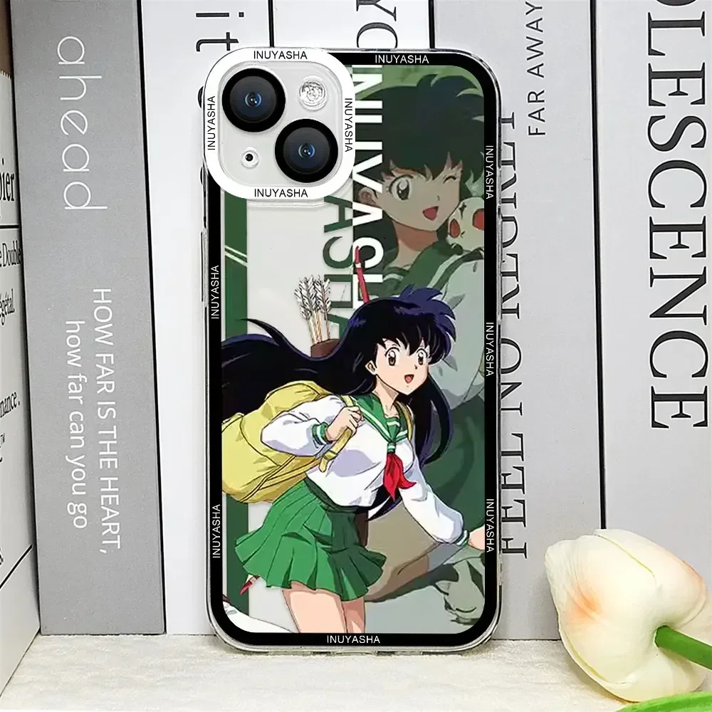 thumbnail image 1 of Funda de teléfono de Anime japonés Inuyasha Higurash para IPhone 16, 15, 14, 13, 12, 11 Pro Max, Mini, XS, X, 7, 8Plus, SE2, cubierta suave transparente, 1 of 5