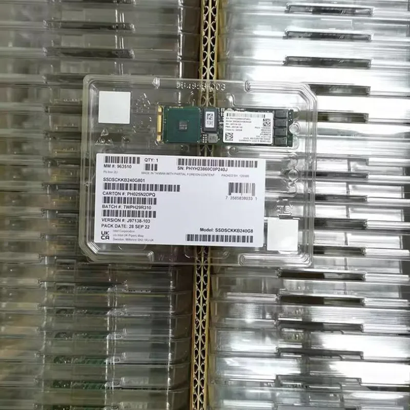 인텔 S4510 480G 240G M.2 2280 SATA NGFF 프로토콜 SSD 엔터프라이즈 클래스 SSDSCKKB240G801 SSDSCKKB480G801 용