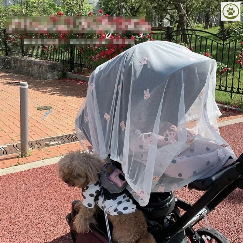 baby stroller cover for rain Stroller Sunshade Canopy with Mosquito Net Insect Shield Netting Anti-UV Baby Stroller Sun Visor Infant Carriage Canopy Covers baby stroller accessories baby bottle rack	 Baby Strollers