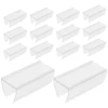 30 Pcs Shelf Label Holder Price Tag Display Metal Shelves Wooden Frame Transparent Supermarket Retail Holders Pet Blank Sign 2