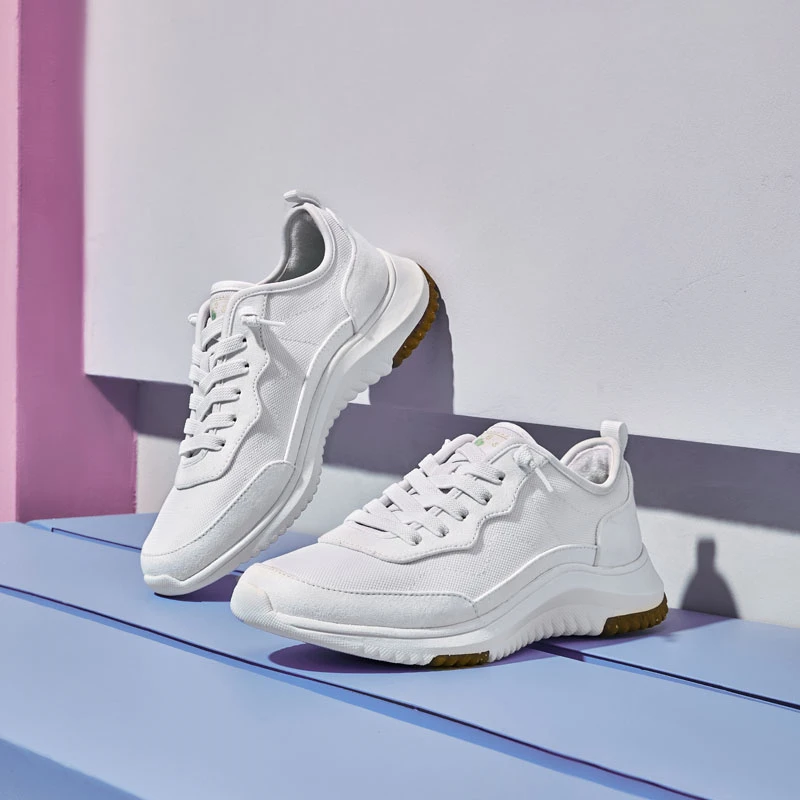 Skecher women's shoes new shock-absorbing light small white shoes non-slip wear sports casual 114200-OFWT