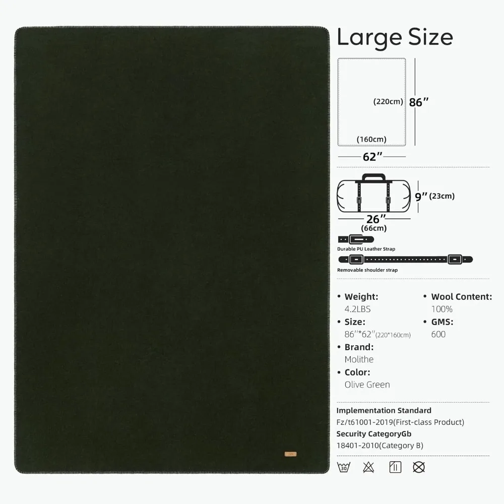 Heavy Wool Camping Blanket 6