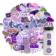 

10/30/50PCS Purple Plant Club Bar Suitcase Nostalgia Modern Decoration Salon Suitcase Guitar Luggage Paper Laptop Phone Stickers