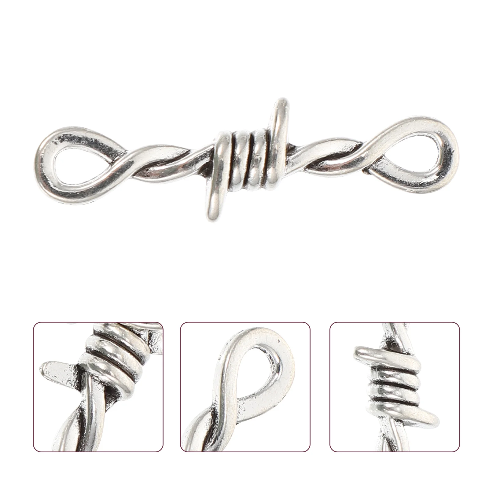 

Jewelry Necklace Barbed Wire Thorns Pendant Chunky Brambles Bracelet Charms Waist Chain Hangings Diy Accessories