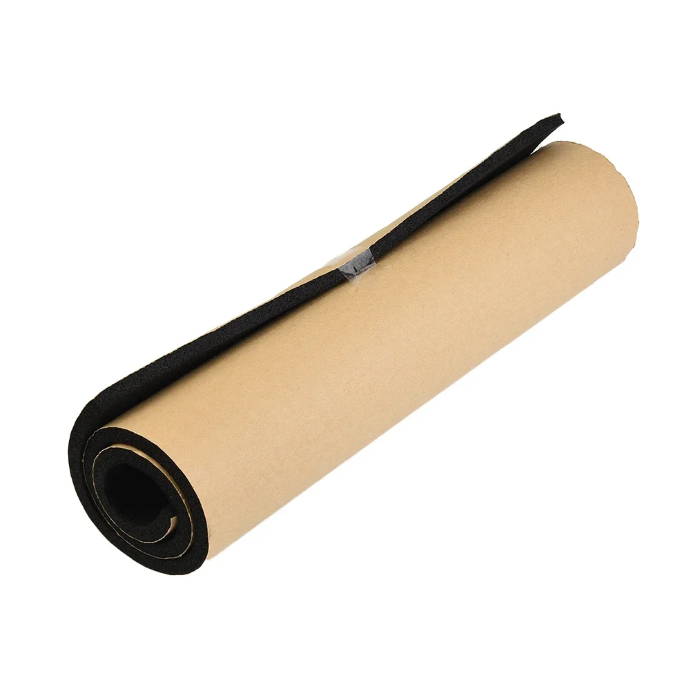 1x Black Car Sound Proofing Deadening Insulation Foam 30cm*50cm*6mm Rubber +plastic Cotton To Reduce Vibrations And Rattles