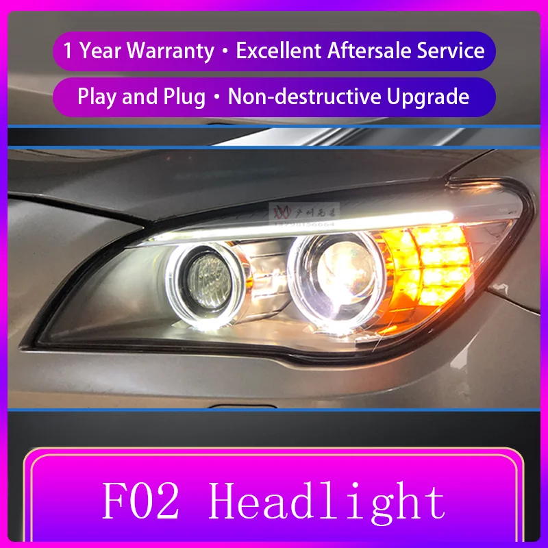 

Аксессуары для автомобилей BMW 7 серии F02 730i 740i 750i, передняя зеркальная фара, передняя фара DRL, обновленная задняя фара для автомобиля