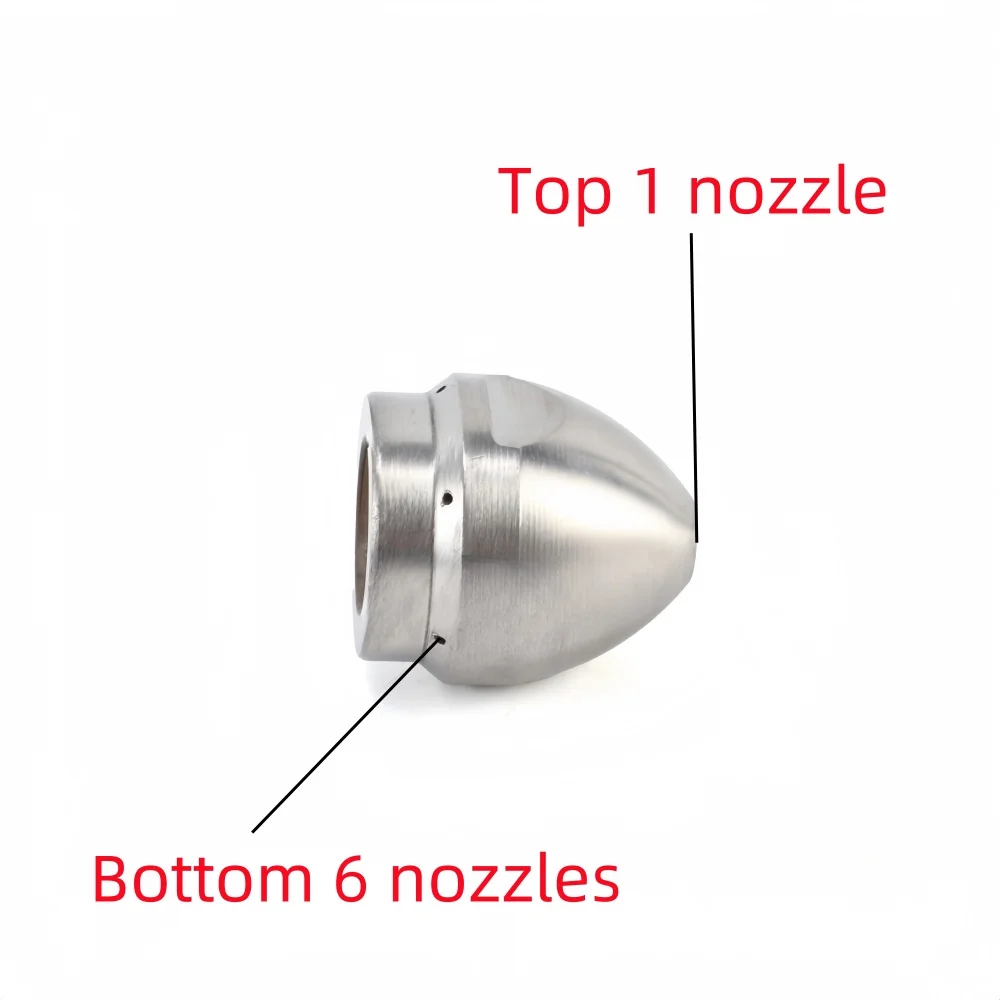 1/2 "3/8 Internal Thread 40L/Min High Pressure Cleaning Machine Nozzle Stainless Steel material Sewer Drain Cleaning Nozzle Tool
